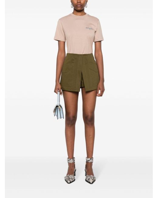 MSGM Green Wallet-effect Shorts