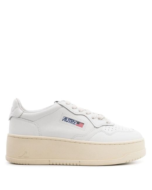 Autry White Platform Medist Sneakers