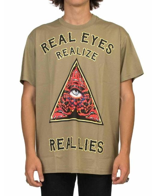 Givenchy Green 'real Eyes Realize Real Lies' T-shirt for men