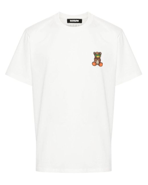 Barrow White Cotton Jersey T-shirt