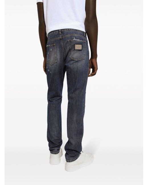 Dolce & Gabbana Blue Straight Leg Jeans Clothing for men