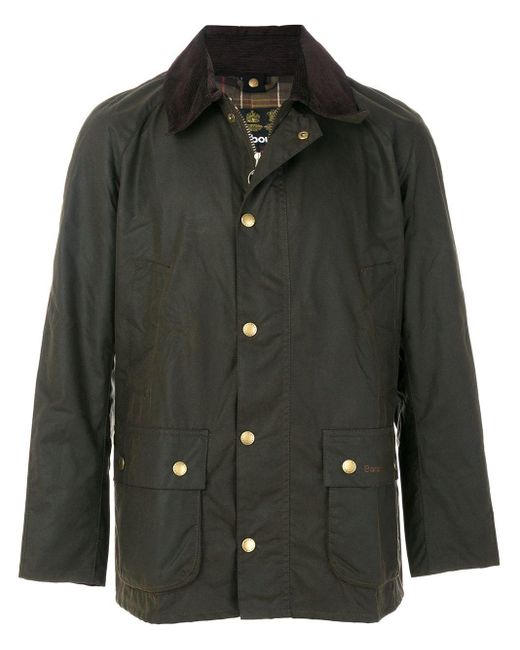 Barbour Black Olive Green Cotton Ashby Jacket for men