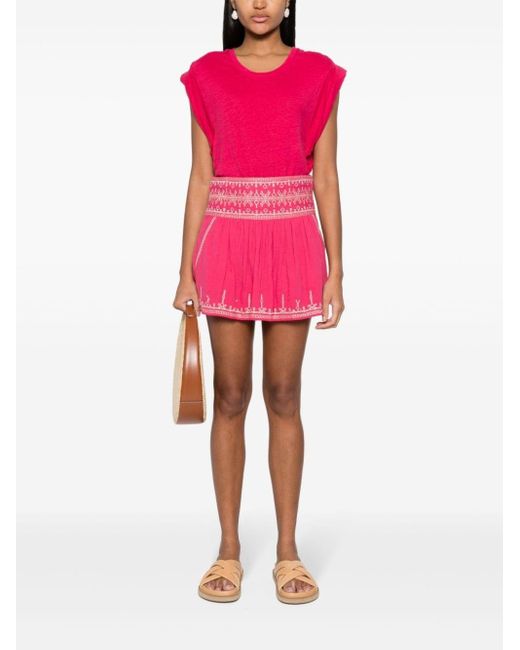 Isabel Marant Pink Picadilia Cotton Mini Skirt