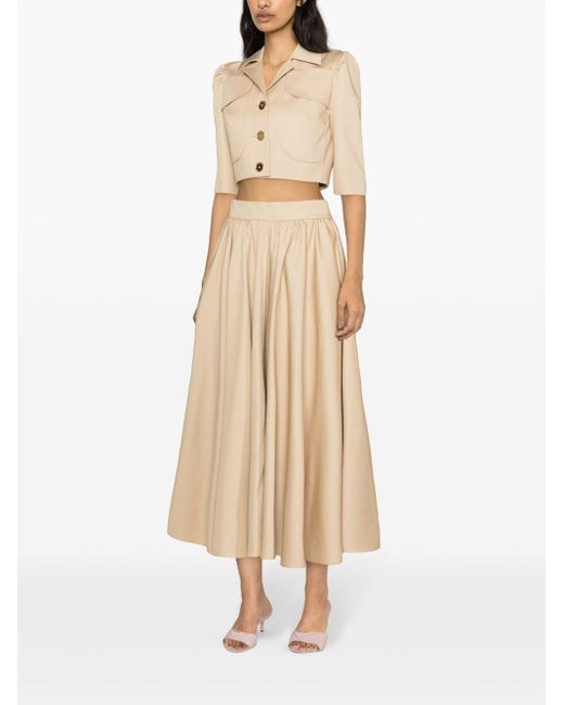 Patou Natural Pleated Skirt