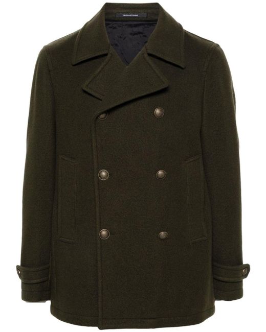 Tagliatore Green Double-breasted Coat for men
