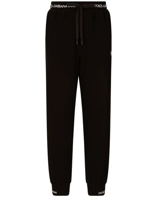 Dolce & Gabbana Black Logo Pants for men