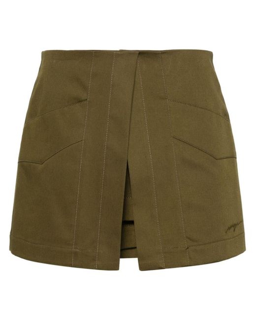 MSGM Green Wallet-effect Shorts
