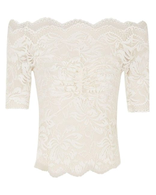 Rabanne White Stretch Lace Top