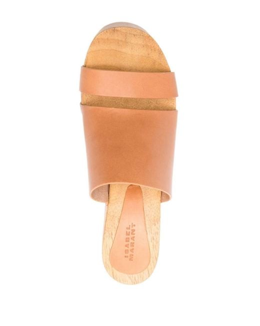 Isabel Marant Natural Hyun 120Mm Leather Mules