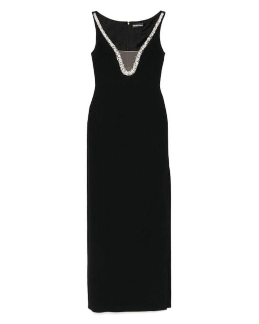 David Koma Black Dress With Crystals