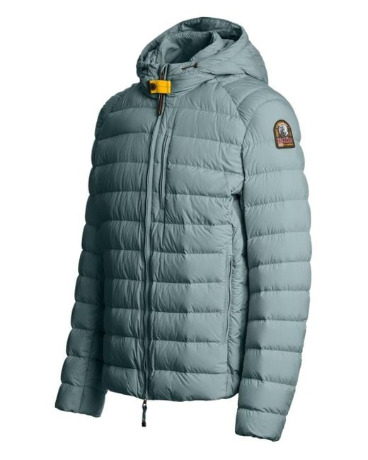 Parajumpers Blue Hooded Quilted Jacket for men
