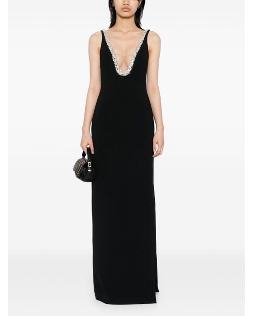 David Koma Black Dress With Crystals