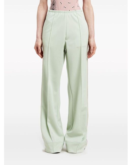 Palm Angels Green Stripe Detail Trousers