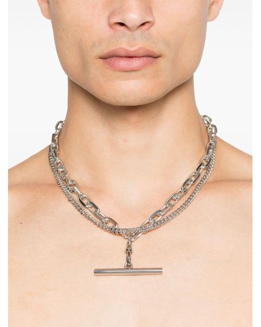 COLLANA 'SLING' di Alexander McQueen in Metallic da Uomo