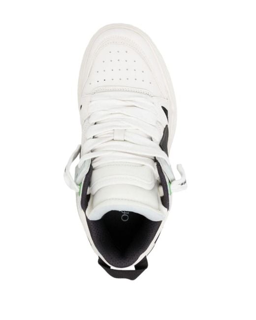 Off-White c/o Virgil Abloh White New Midtop Sponge Leather Sneaker