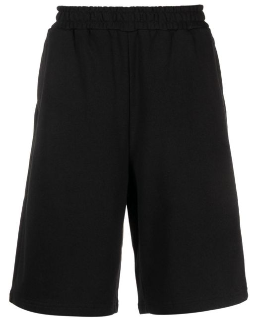 44 Label Group Black Printed Bermuda Shorts for men