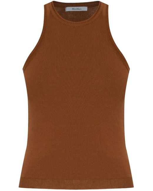 Top A Coste di Max Mara in Brown