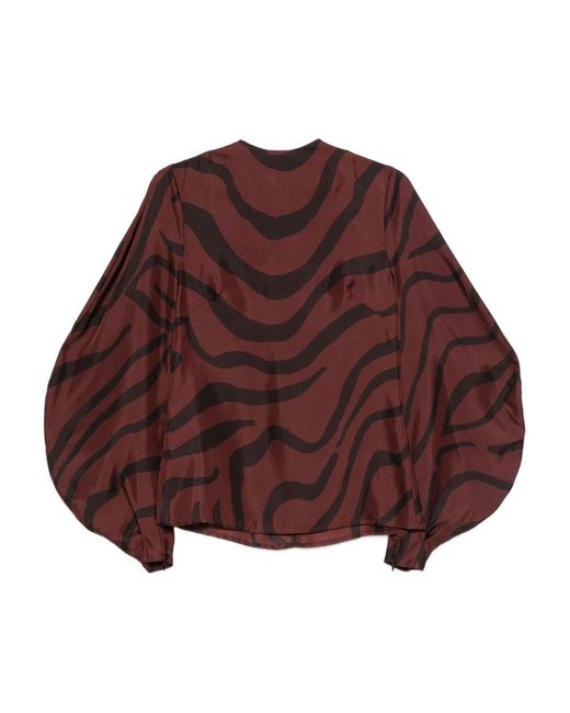 Raquel Diniz Red Silk Top