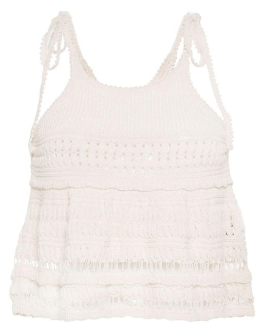 Isabel Marant Natural Knitted Top