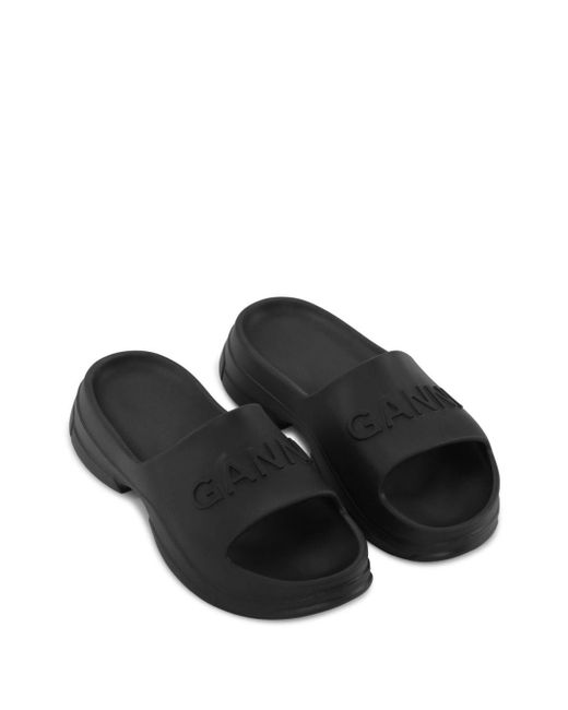 Ganni Black Flat Shoes