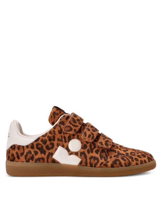 Isabel Marant Brown Low-Top Suede Sneakers