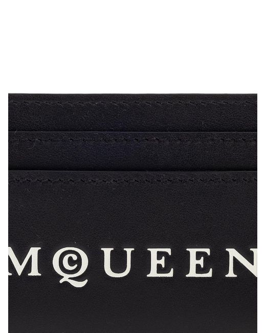 Portacarte di Alexander McQueen in Black da Uomo