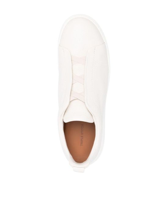 Zegna White Lace-up Sneakers for men