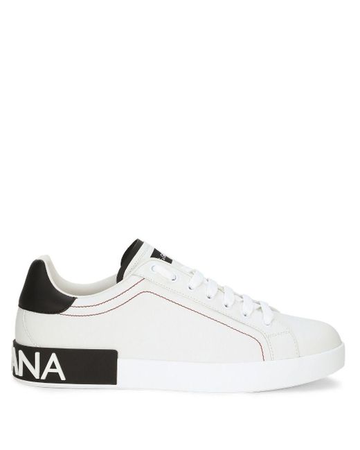 Dolce & Gabbana White Sneakers With Logo Application for men
