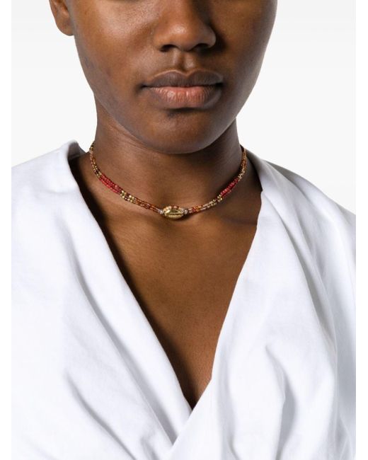 Isabel Marant Natural Malebo Shell-embellished Beaded Necklace