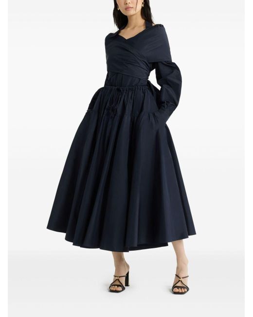Patou Blue Crossed Blouse In Recycled Fault