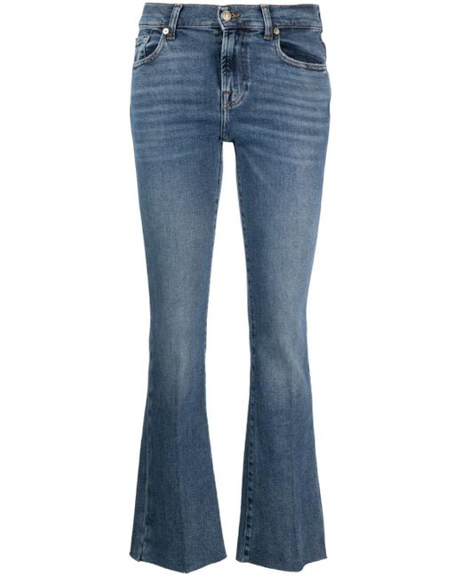 7 For All Mankind Logo-patch Bootcut Jeans in Blue | Lyst