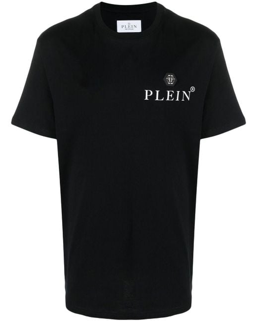 Philipp Plein Black Logo T-Shirt for men