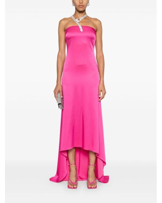 GIUSEPPE DI MORABITO Pink Satin Dress