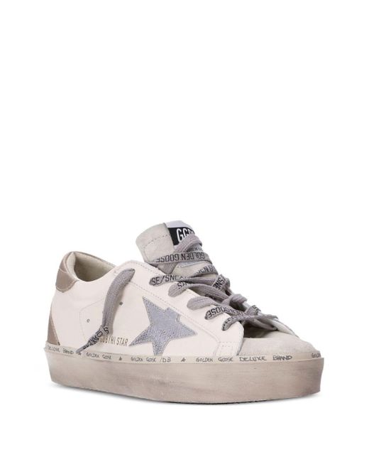 Golden Goose Deluxe Brand White Hi Star Leather Sneakers