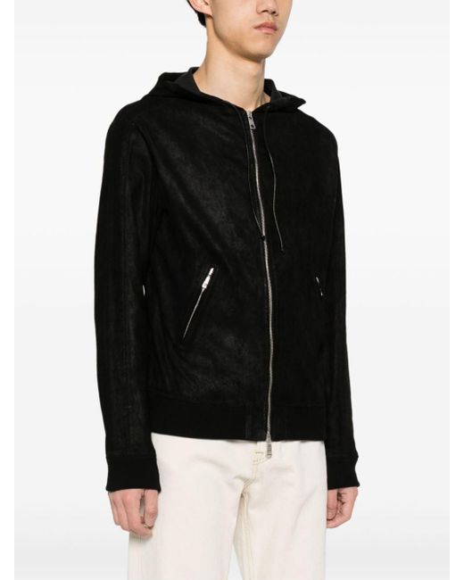 Giorgio Brato Black Hooded Jacket for men