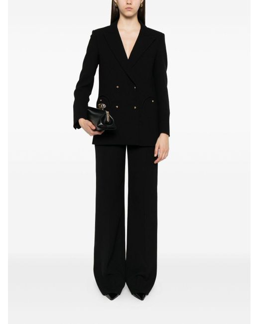 Blazé Milano Black Double-breasted Wool Blazer