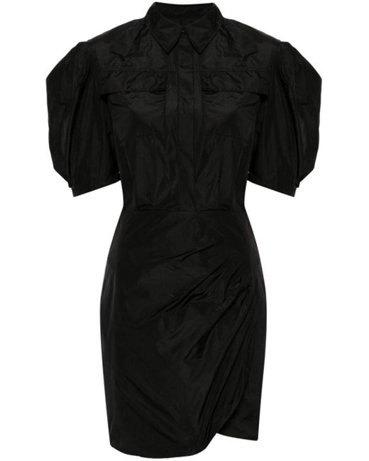 MSGM Black Taffeta Dress