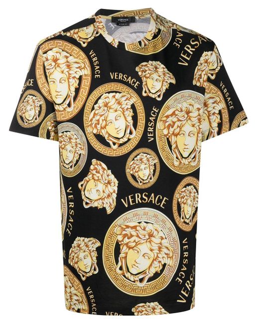 Versace Cotton T-shirts And Polos Black 