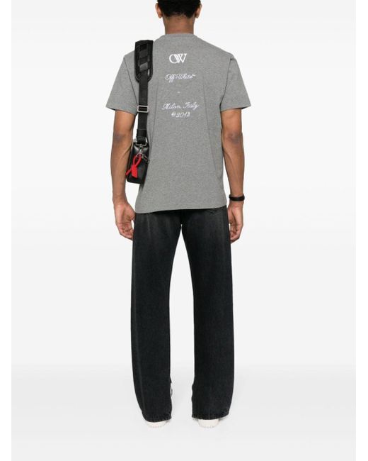 Off-White c/o Virgil Abloh Gray Off- T-Shirts for men