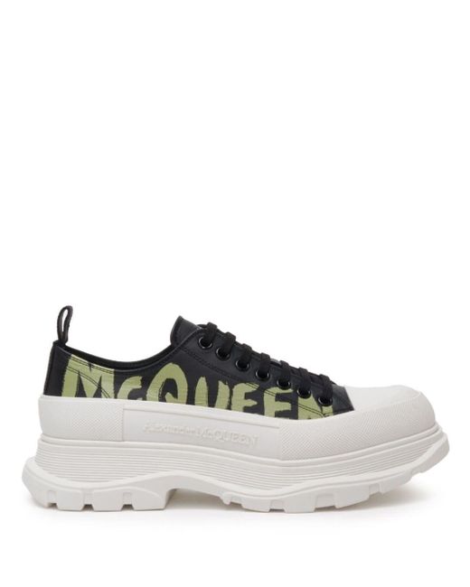 Alexander McQueen Black 'Tread Slick' Sneakers for men