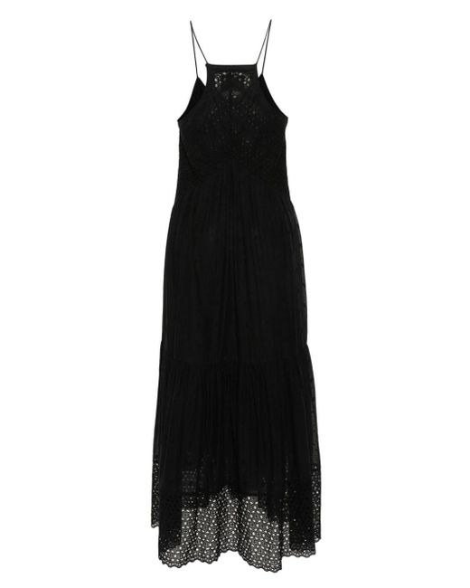 Isabel Marant Black Sabba Cotton Maxi Dress