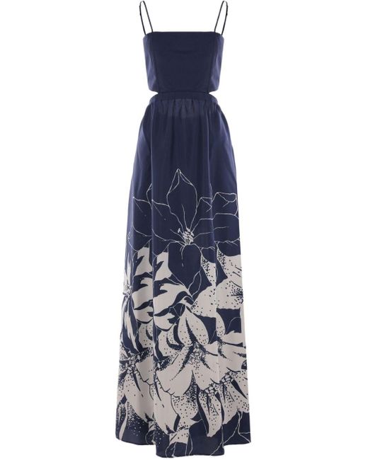 Raquel Diniz Silk Dress in Blue | Lyst