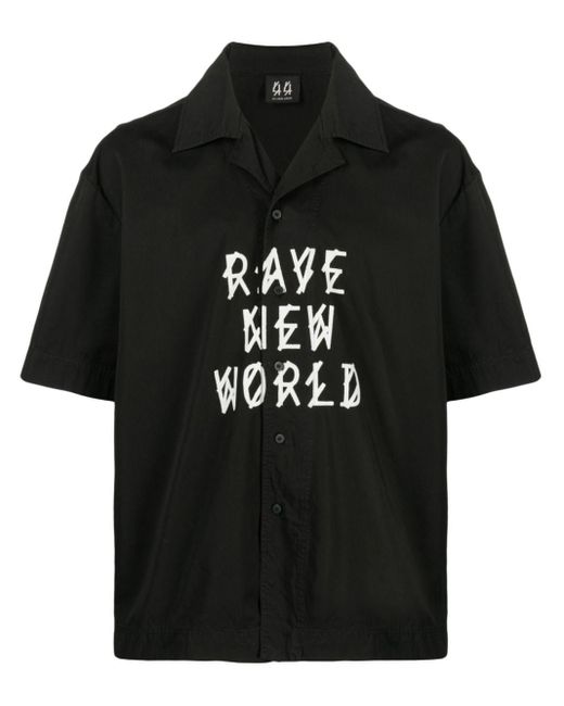 44 Label Group Black Printed Shirt for men