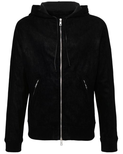 Giorgio Brato Black Hooded Jacket for men