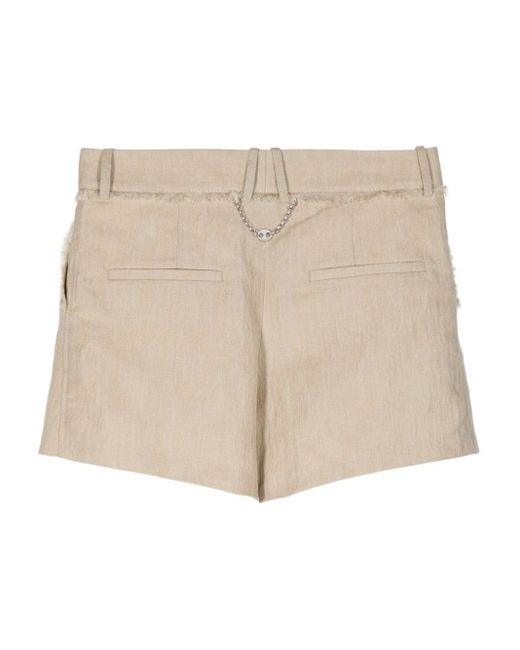 Rabanne Natural Cotton Blend Shorts