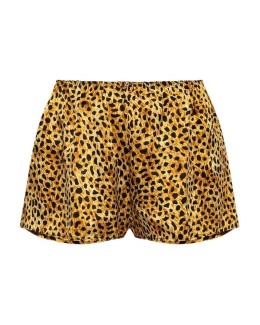 Versace Metallic Silk Pajama Shorts