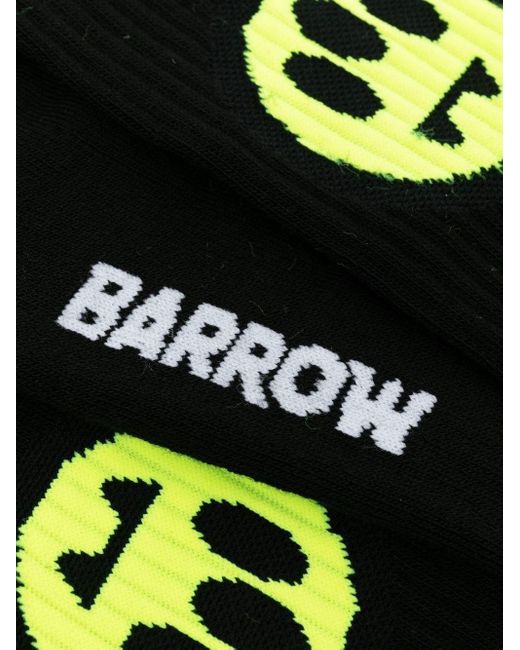 for Men Black Mens Underwear Barrow Underwear Barrow Cotton Smiley Logo Sports Socks in Nero 
