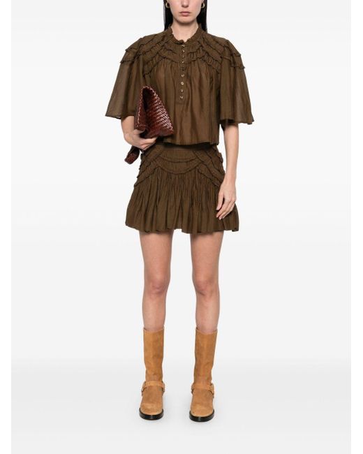 Minigonna Ceola di Isabel Marant in Brown