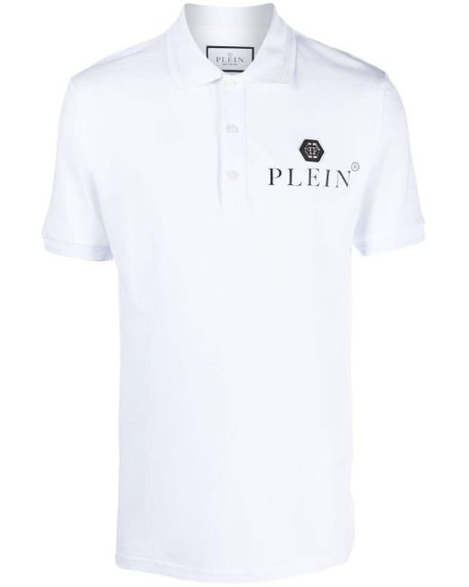 Philipp Plein White Polo Logo for men