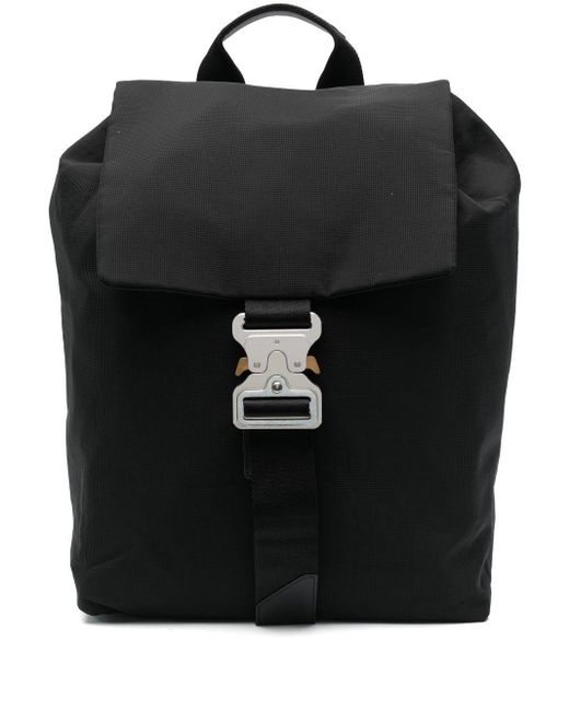 1017 ALYX 9SM Black Logo Buckle Backpack for men